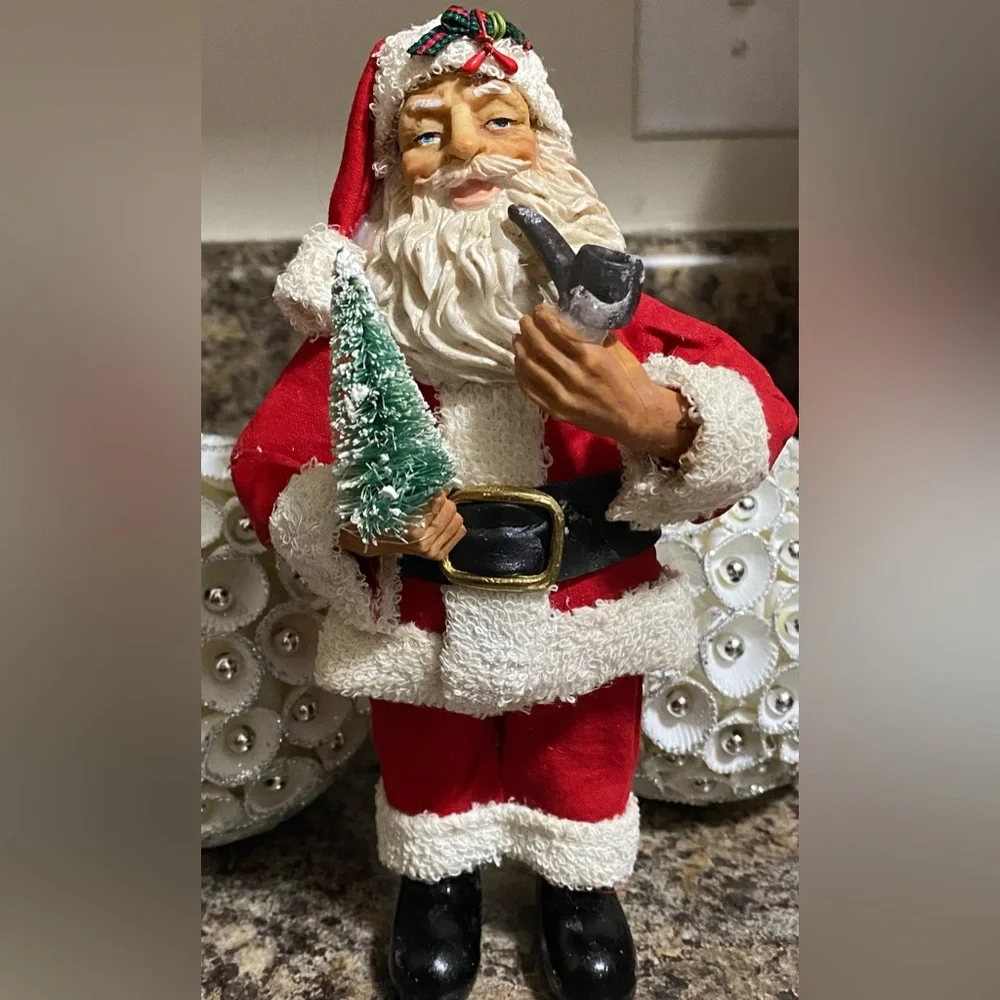 🎄Vintage Paper Mache Clothtique Santa Figurine Christmas Tree Holiday Decor - Picture 1 of 5